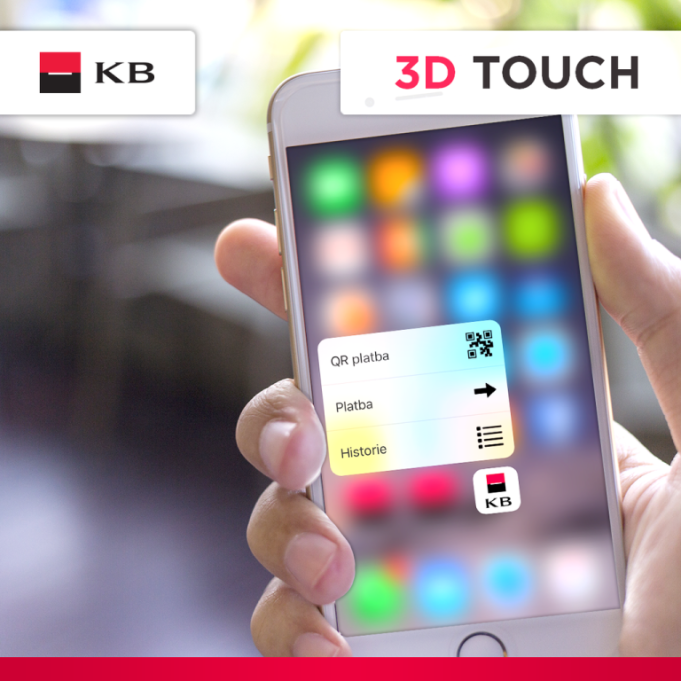 První česká bankovní aplikace, která umí 3D Touch!