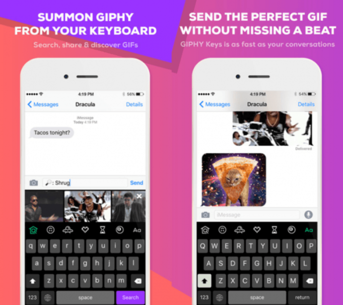 Díky klávesnici GIPHY KEYS. pro iOS budeme mít všechny gify pod palcem