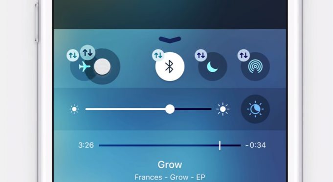 V novém iOS 10 bude možné zapínaní dat přímo v Control Center
