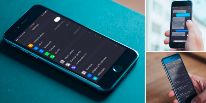Reálný koncept iOS 10 v dark módu