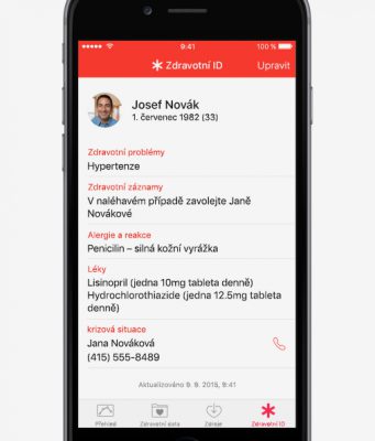 Návod – Jak nastavit své Zdravotní ID v iOS?