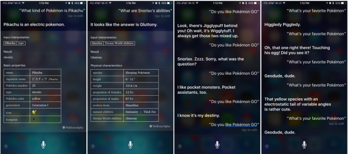 Siri vtipně odpovídá na otázky ohledně Pokémon Go