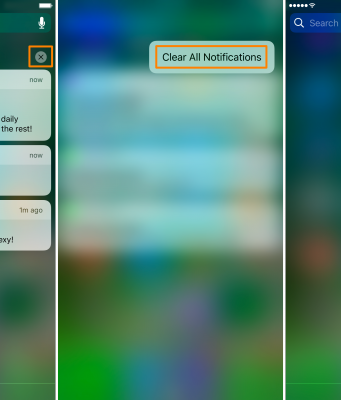 Jak najednou v iOS 10 vymazat všechny notifikace z oznamovacího centra