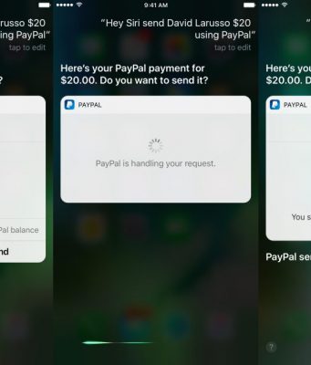 Nový update aplikácie PayPal pre iOS podporuje Siri