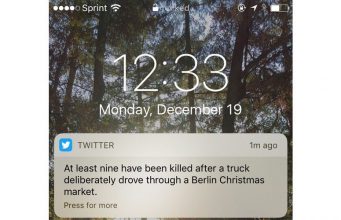 Twitter testuje upozornění na iOS po útoku v Berlíně na vánočním trhu