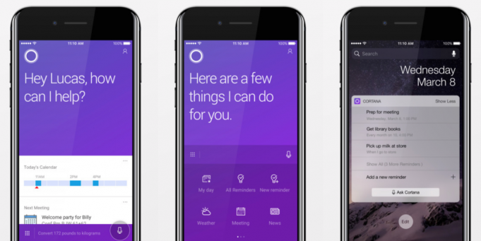 Microsoft Cortana byla aktualizovaná pro iPhone