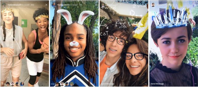 Instagram přidává Snapchat styl s filtry v reálném čase