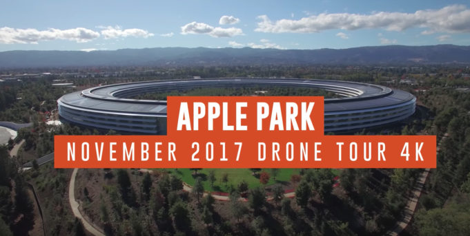 Nové záběry Apple Park z dronu ve 4K
