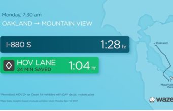 Navigace Waze podporuje systém sledování jízdních pruhů