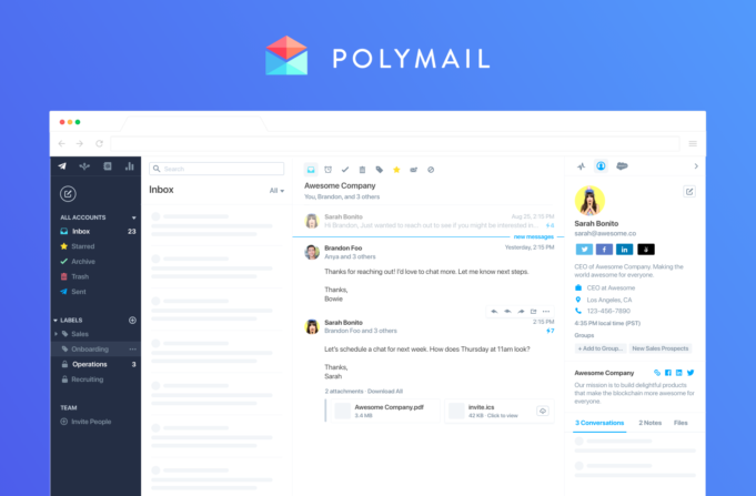 Populární e-mailový klient Polymail obdržel důležitou aktualizaci