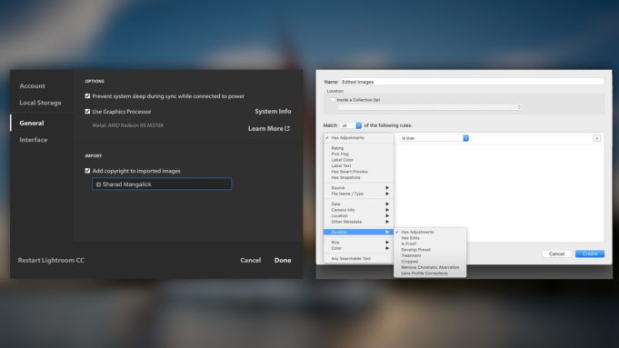 Adobe vydalo aktualizace Lightroom CC, Classic CC
