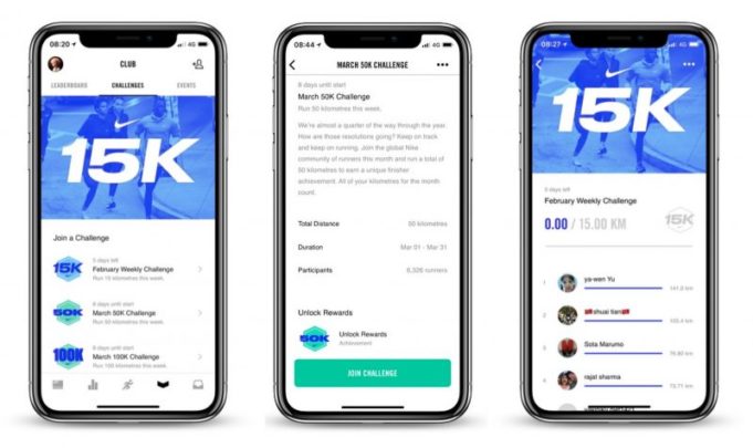 Nike+ Run Club pro iOS obsahuje aktualizaci s týdenní výzvou