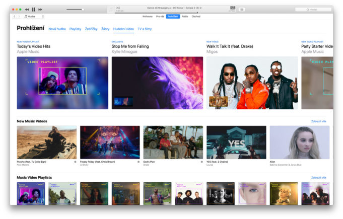 Apple Music má novou sekci „Hudební videa“