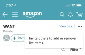 Amazon testuje aplikaci pro iOS – kolektivní nákupní seznam