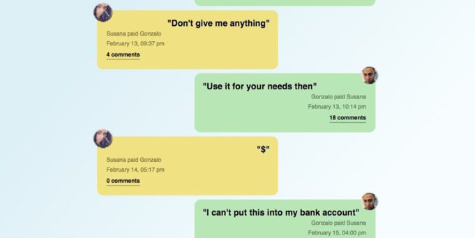 Venmo – Služba není bezpečná, společnost jí bere jako zábavné sdílení informací s přáteli