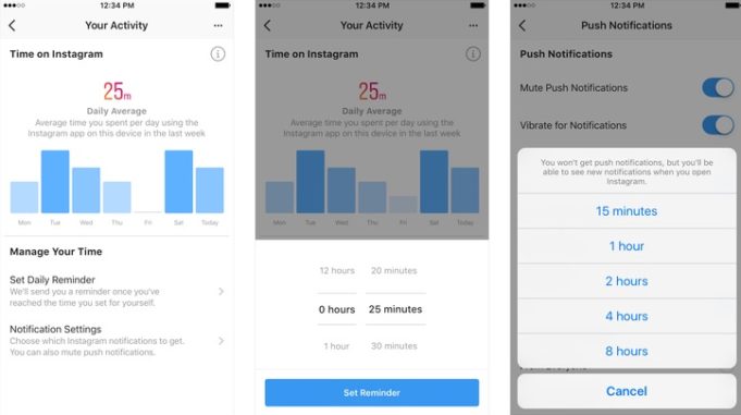 Facebook a Instagram spustil časovač na strávený čas v aplikaci