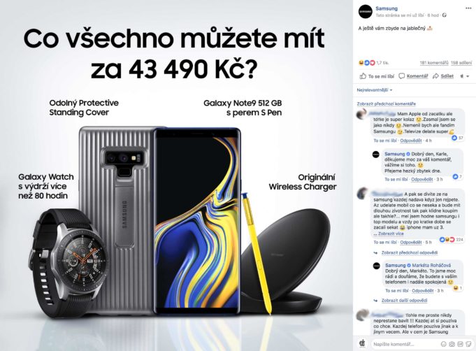Český Samsung útočí na iPhone Xs Max za 43.490,- Kč