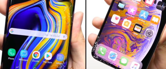 Podle nejnovějšího testu iPhone Xs Max přežil několik pádů, ale méně než Samsung Note 9