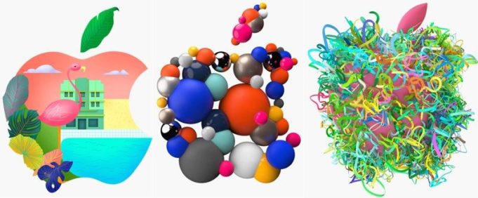 Podívejte se na umělecká loga Apple, která slouží jako pozvánky k událostem