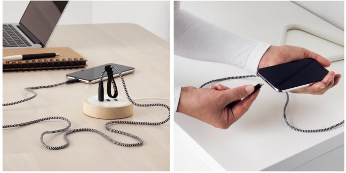 Ikea představila nový MFi Lightning kabel z pletené textilie