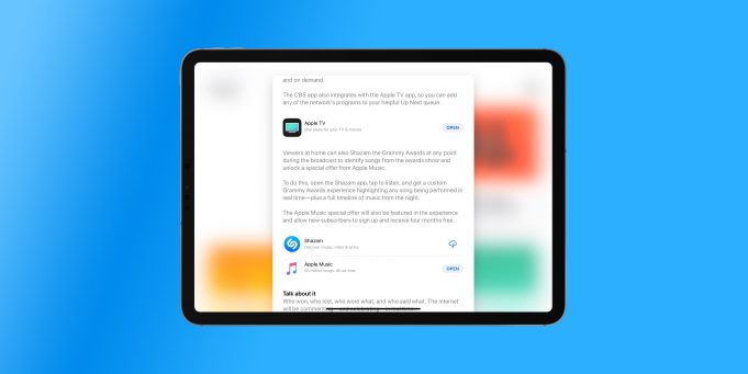 Pokud použijete Shazam během Grammy, získáte Apple Music na čtyři měsíce zdarma