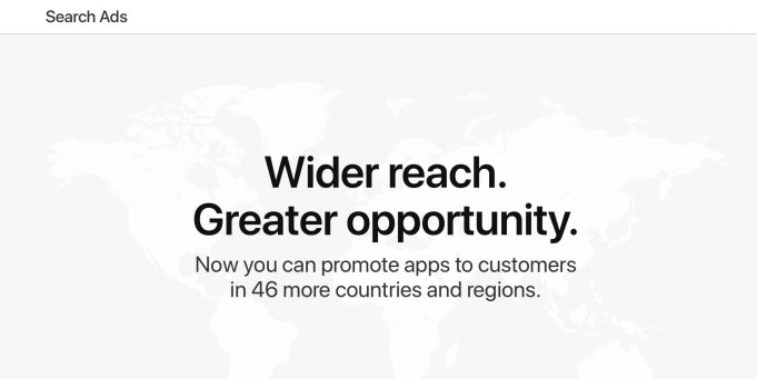 Funkce Search Ads v App Store je dostupná v dalších 46 zemích
