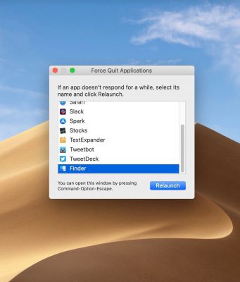 Návod – Jak restartovat aplikaci Finder na Macu
