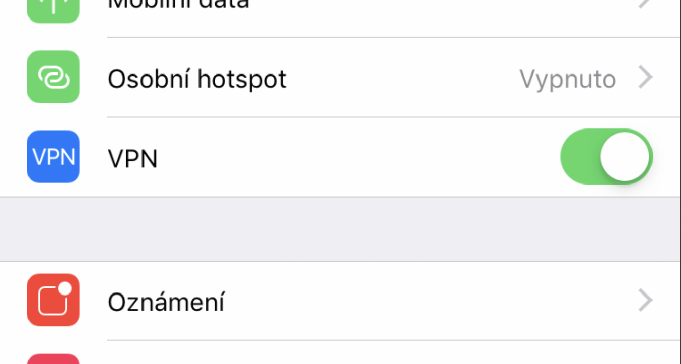 Návod – Jak na iPhonu používat VPN připojení?