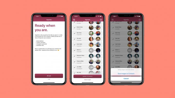 Vignette užitečný nástroj pro iOS, díky kterému snadno nahrajete fotografie k vašim kontaktům