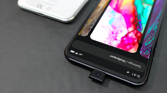 Koncept – iPhone 11 s vyskakovacím fotoaparátem