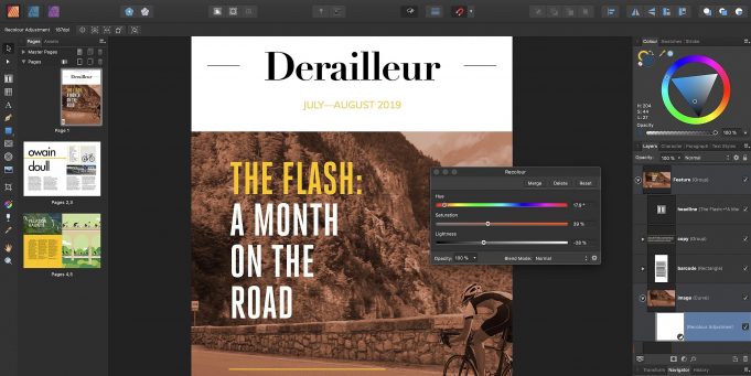 Affinity Publisher je profesionální desktop pro Mac s integrovaným vektorovým designem
