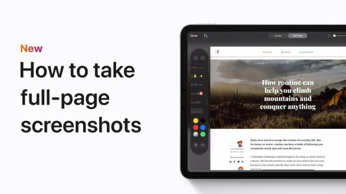 Apple návody – Jak pořizovat snímky celé stránky v iOS 13 a iPadOS 13