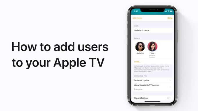 Apple návody – Jak přidat účet další osoby do Apple TV z aplikace Domácnost