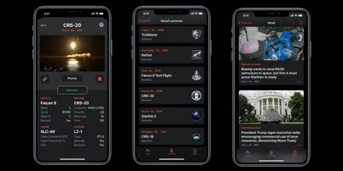 XLaunch – bezplatná aplikace pro sledování vesmírných raket a zpráv