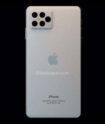 Koncept – iPhone 13 s fotoaparátem s čtyřmi objektivy