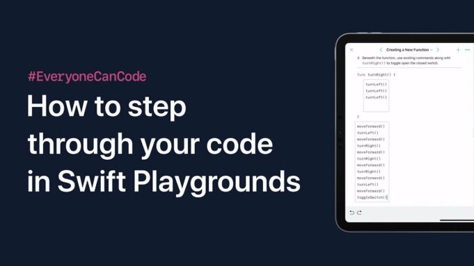 Apple návody – Jak zvýraznit řádek kódu v Swift Playgrounds na iPadu