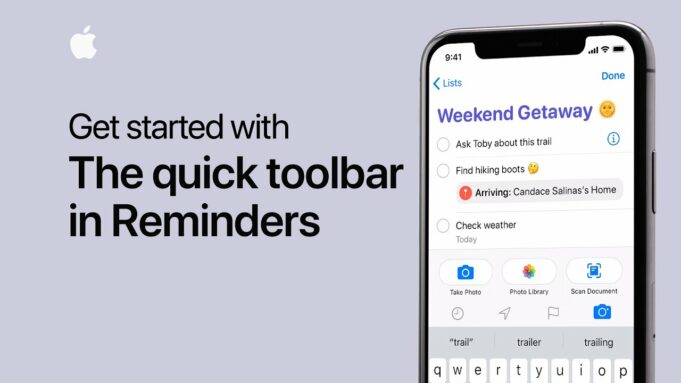 Apple návody – Jak používat rychlý panel nástrojů v aplikaci Připomínky