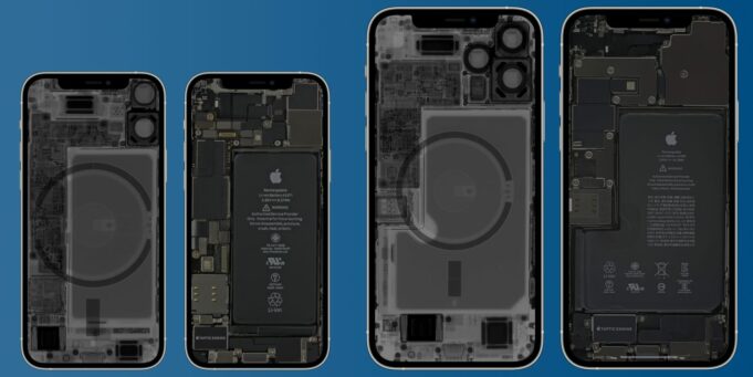 Stáhněte si tapety, které vypadají jako vnitřek Phonu 12 mini and iPhonu 12 Pro Max