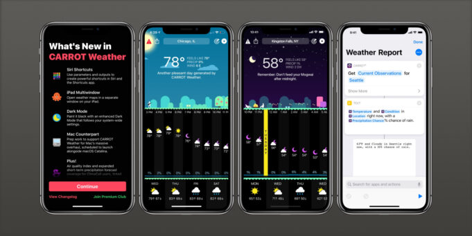 Aplikace CARROT Weather obdržela velkou aktualizaci, která přidává nové styly map a další