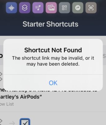 Zdá se, že všechny starší sdílené odkazy zkratek na iCloudu již nejsou funkční