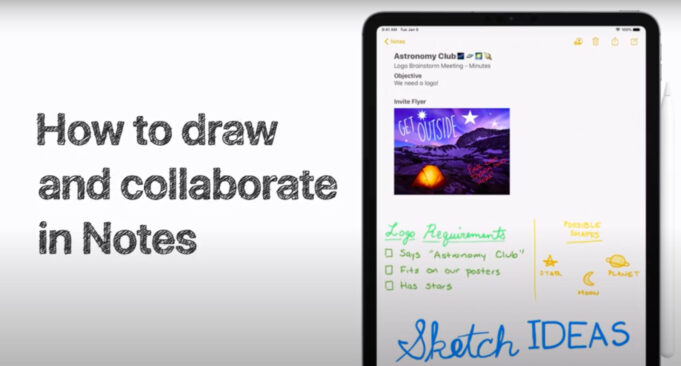 Apple návody – Jak kreslit s přáteli v aplikaci Poznámky na iPhonu a iPadu