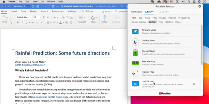 Aplikace Parallels Toolbox obdržela aktualizaci s podporu pro čip Apple Silicon