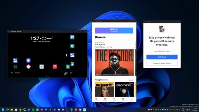 Uživatelé Windows 11 mohou nyní spustit aplikaci Apple Music pro Android na svém počítači