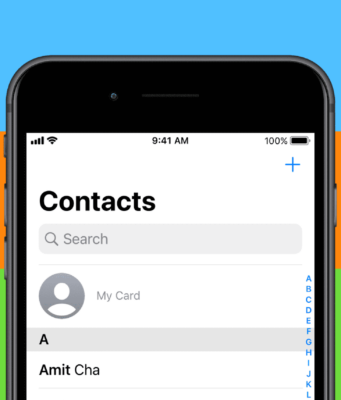 Návod – Jak vytvořit kontakt Moje karta na iPhonu