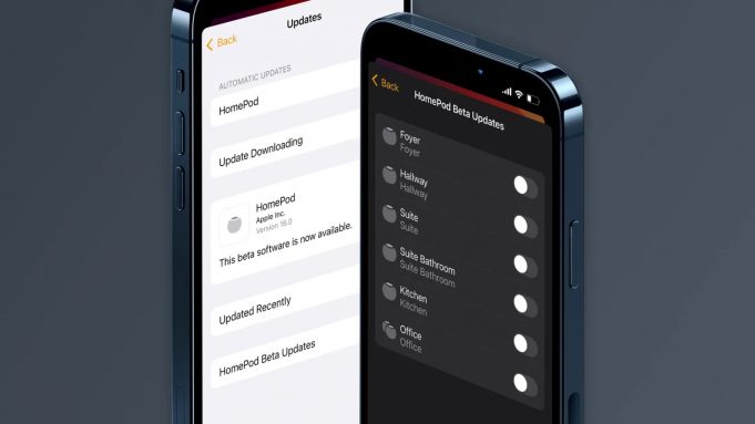 2. beta iOS 16 přidává také nové menu pro správu beta verze softwaru pro HomePod