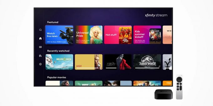 Společnost Comcast vydala aplikaci Xfinity Stream pro tvOS