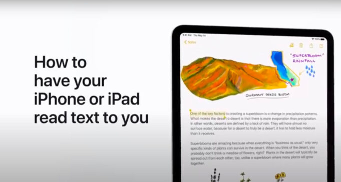 Apple návody – Jak nechat váš iPhone nebo iPad přečíst text