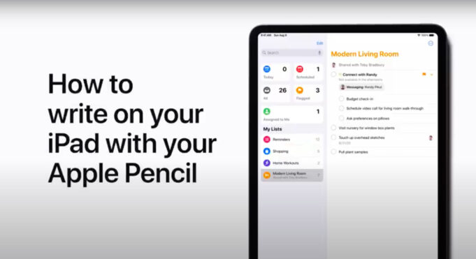 Apple návody – Jak psát na iPadu pomocí Apple Pencil