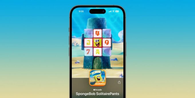 Služba Apple Arcade obsahuje novou hru SpongeBob SolitairePants