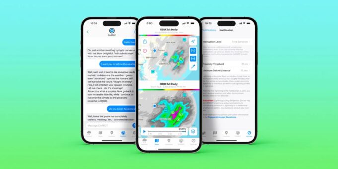 Aplikace Carrot Weather dnes obdržela aktualizaci, která přináší spoustu nových funkcí